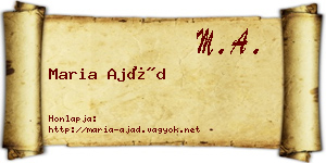 Maria Ajád névjegykártya